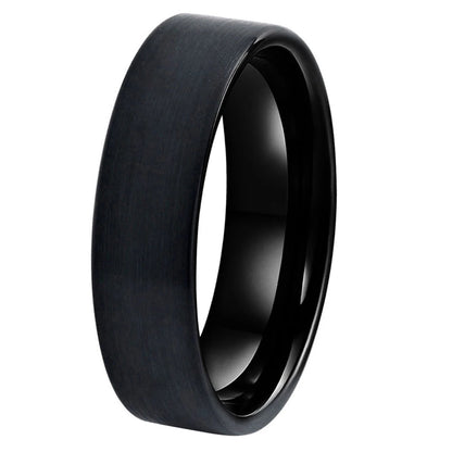 Anillo de Boda Tungsteno con Bisel Negro