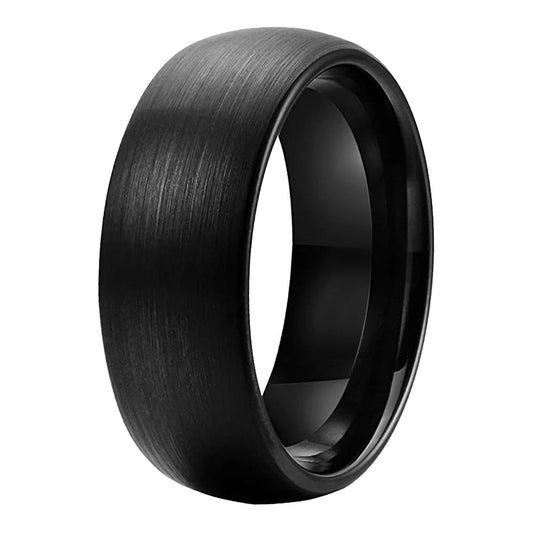 Anillo de Boda Tungsteno Negro con Diseño Elegante