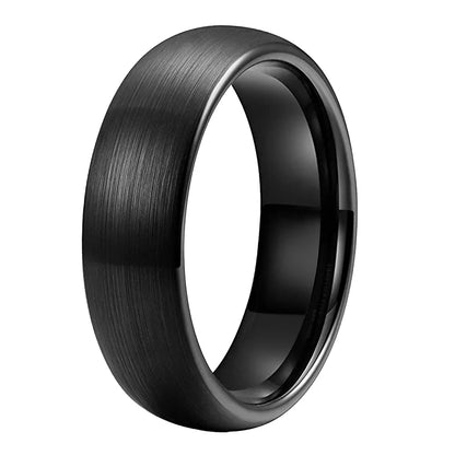Anillo de Boda Tungsteno Negro con Diseño Elegante